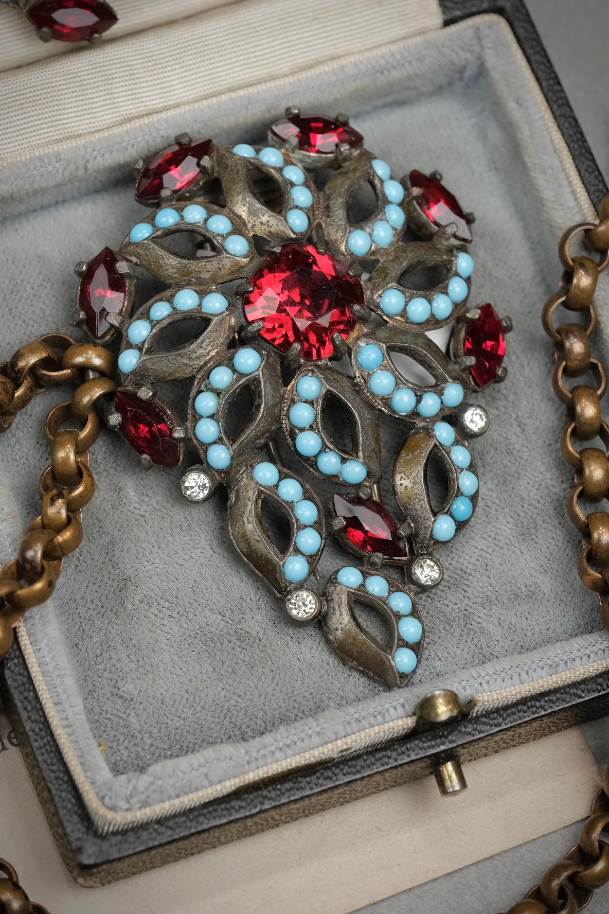 Rare 1930s Eisenberg Original Linked Dress Adornments – Book Piece, Fur Clip & Sew-On Ornaments
