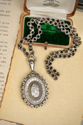 Victorian Sterling Silver locket necklace photo 1